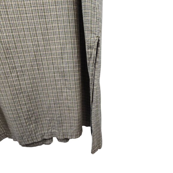 Cottage Core Plaid Academia Maxi Dress XL Green/Brown Navy Boho Spring Practical - Picture 13 of 13